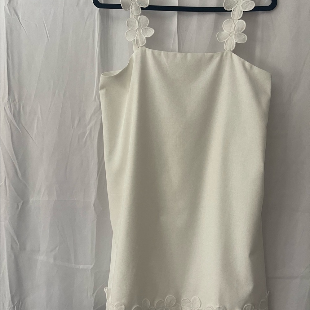 Zara Love Wednesday White Floral Detail Slip - Picture 2 of 8